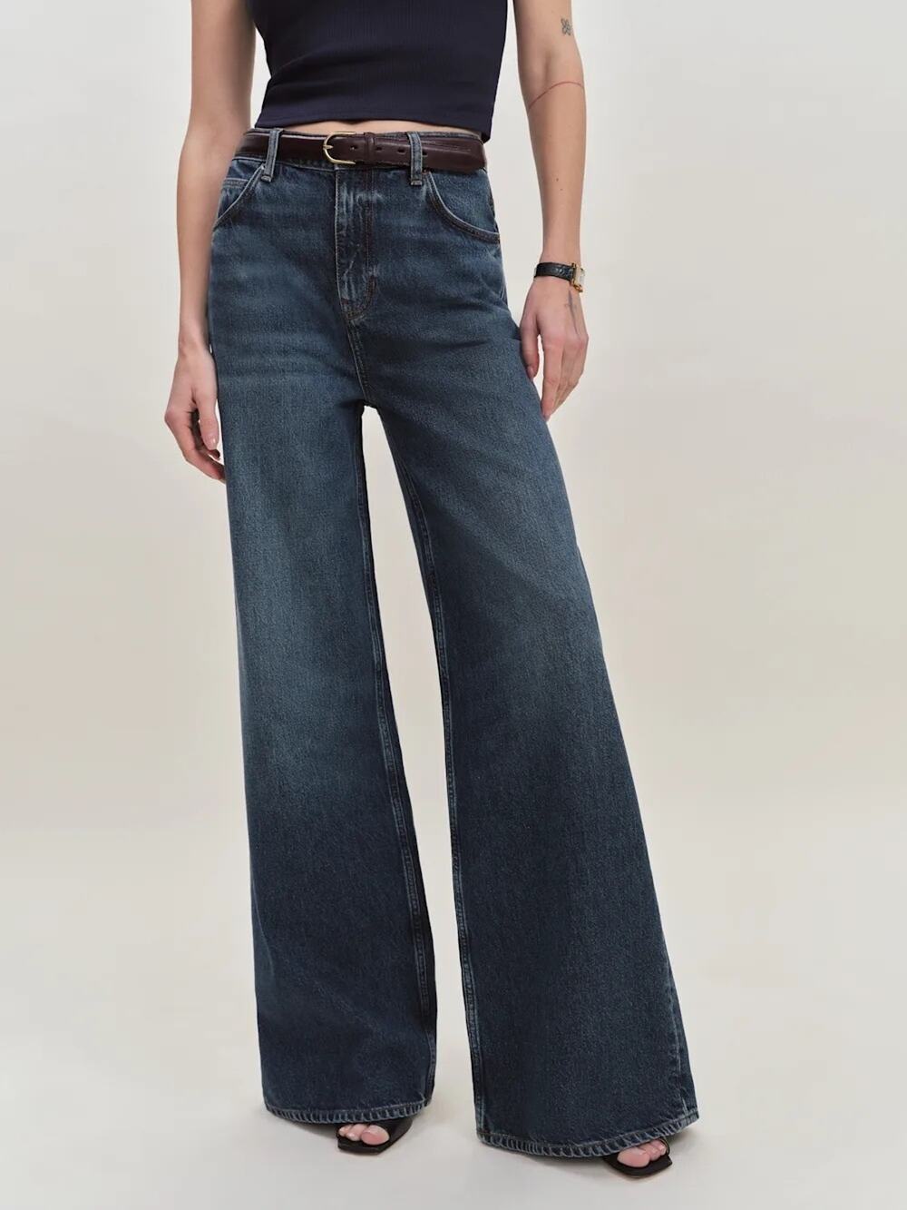 Reformation Eden Mid Rise Wide Leg Jeans Size 27